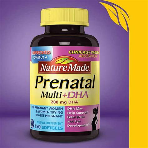 Nature Made Prenatal Multi + DHA, 150 Softgels - Walmart.com - Walmart.com