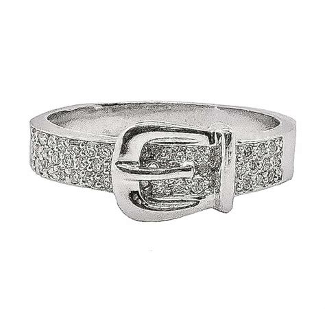 Pave Diamond Belt Buckle Ring - Emperor Jewelry Co L L C