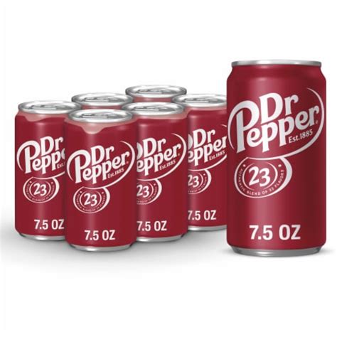 Dr Pepper Soda Mini Cans, 6 pk / 7.5 fl oz - QFC