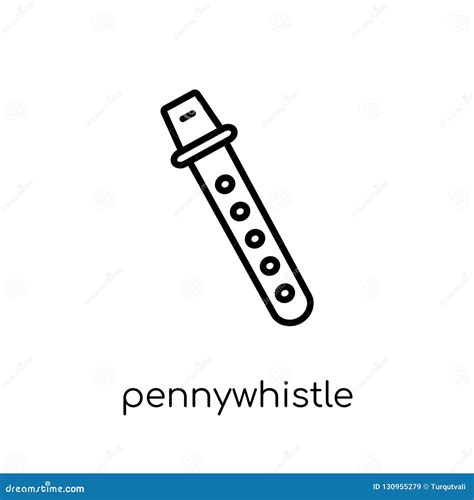 Pennywhistle Icon from Music Collection. Stock Vector - Illustration of ...