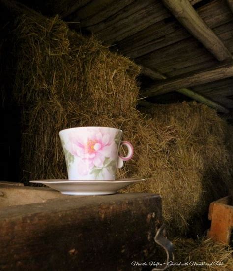 The Traveling Teacup Visits A Farm ~ Stop #1 - Mantel and Table