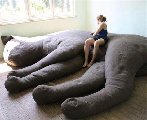 Giant cat bed... creepy or cool? | Cat couch, Plush couch, Giant cat