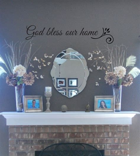 Vinyl Wall Art God bless our home by SoundSayings on Etsy