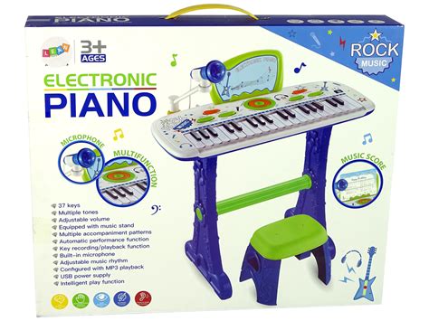 Electric Keyboard Piano for Kids Blue USB Notes | Toys \ Music and ...