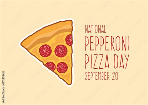 National Pepperoni Pizza Day vector. Sliced salami pizza vector. Pieces of pizza icon. Pepperoni ...