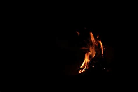 HD wallpaper: fire, dark, light, flame, black, campfire, hot, flicker ...