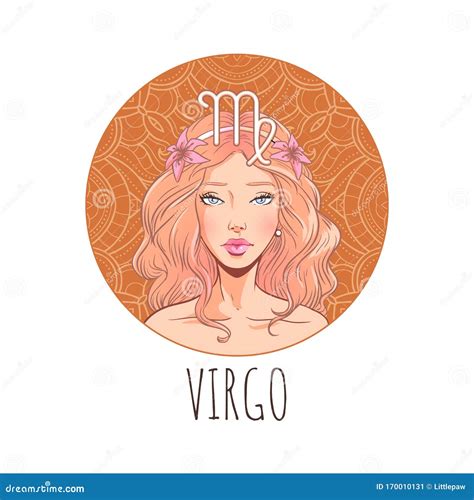 Virgo Zodiac Sign Artwork, Beautiful Girl Face, Horoscope Symbol, Star ...