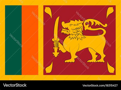 Flag of sri lanka Royalty Free Vector Image - VectorStock