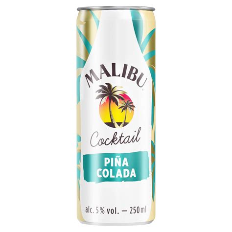 Malibu Pre-Mixed Piña Colada Rum Drink 250ml | Beers, Wine and Spirits ...