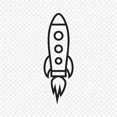 Rocket Black Clipart Hd PNG, Rocket Line Black Icon, Line Icons, Rocket Icons, Black Icons PNG ...
