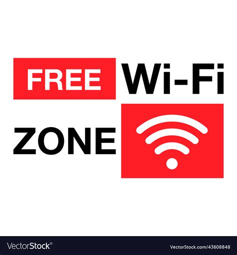 Free wifi zone icon sign wave signal Royalty Free Vector