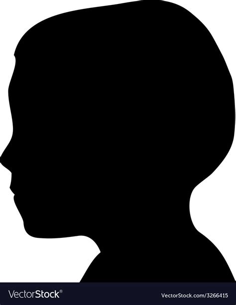 Boy head silhouette Royalty Free Vector Image - VectorStock