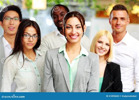 Happy group of co-workers stock image. Image of contemporary - 41895605