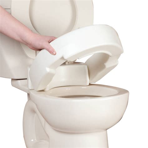 Hinged Toilet Seat Riser — 3 ½-in. Elevated Toilet Seat