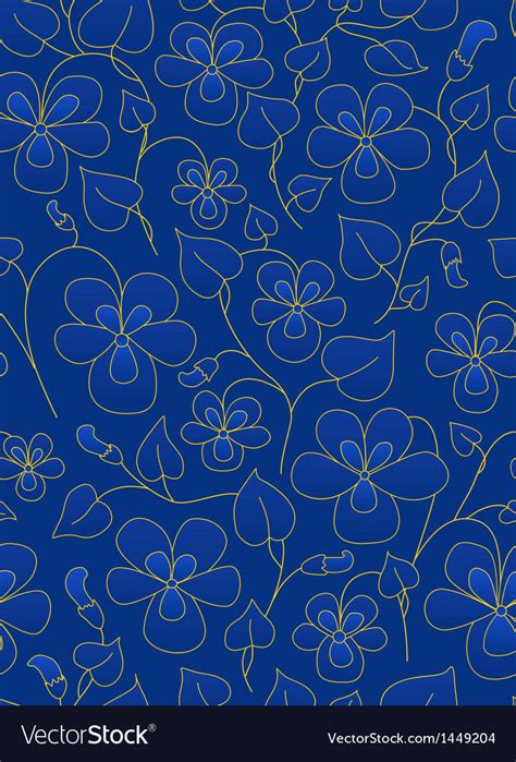 Dark blue floral pattern Royalty Free Vector Image