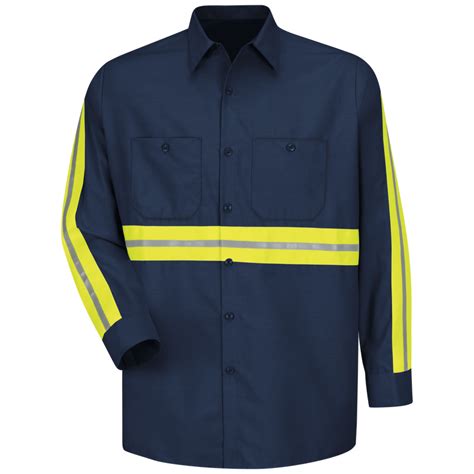 Long Sleeve Enhanced Visibility Industrial Work Shirt | Red Kap®