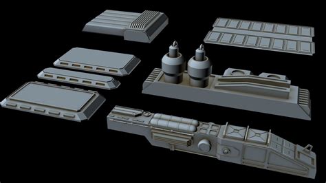 Starship greeble 3 3D model - TurboSquid 1202597