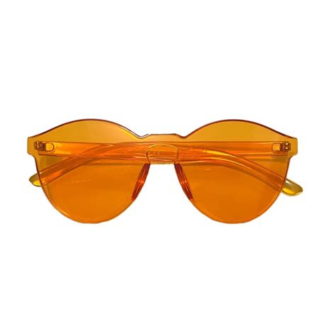 orange sunglasses🍊 rarely worn but has a couple... - Depop