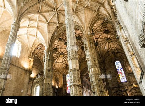 Inside the Jeronimos monastery (Lisbon, Portugal Stock Photo - Alamy