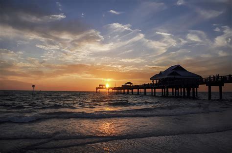 Pier 60 at Sunset - Clearwater Florida Photograph by Bill Cannon