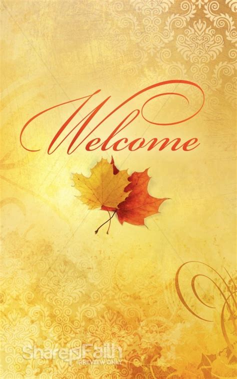 Fall Welcome Bulletin Cover | Harvest Fall Church Bulletin Covers