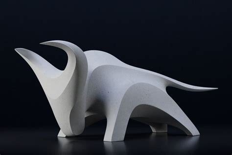 Modern abstract bull sculpture 017 3D model | CGTrader