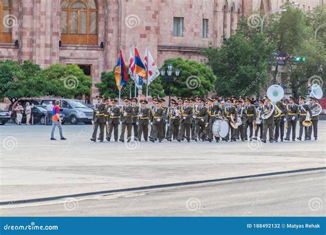 YEREVAN, ARMENIA - JULY 5, 2017: Military Parade during the Celebrations of the Constitution Day ...