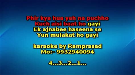 Ek Ajnabi Haseena Se karaoke high quality 9932940094 - YouTube