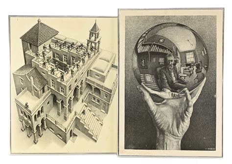 At Auction: Maurits Cornelis Escher, M. C. Escher Lithographs Ascending Descending and ...