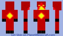 Fire elemental Minecraft Skin