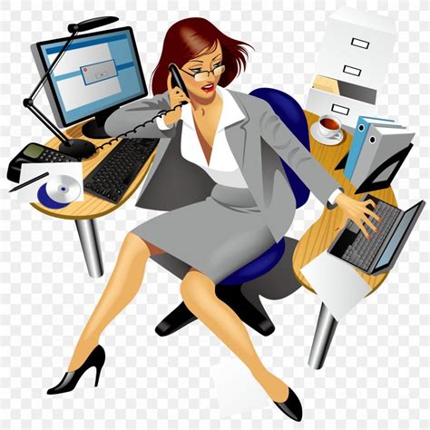 Secretary Office Clip Art, PNG, 3543x3543px, Secretary, Business, Cartoon, Communication ...