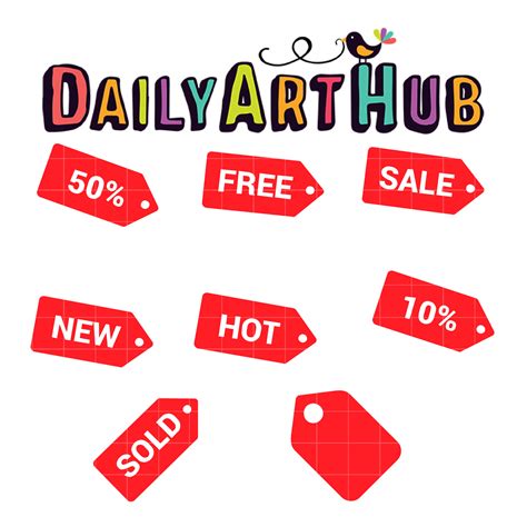 Price Tag Sale Icons Clip Art Set – Daily Art Hub // Graphics ...