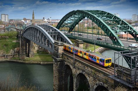 Wearmouth Bridges, Sunderland | A colourful Metro train make… | Flickr