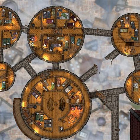 TENEMENT TOWERS, Sharn District [30x20] (Battlemap, Public) | Ferret ...