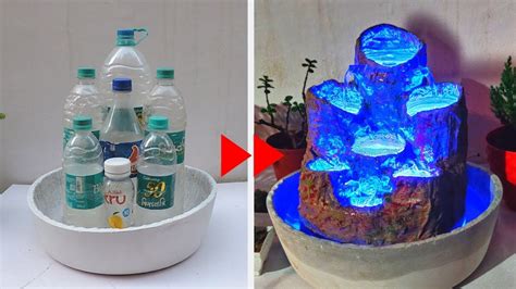 Amazing Water Fountain with Plastic Bottle and Led (DIY) - YouTube | Diy water bottle, Diy ...