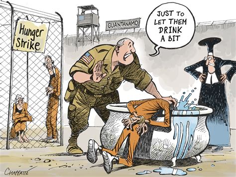 Hunger strike in Guantánamo | Globecartoon - Political Cartoons - Patrick Chappatte