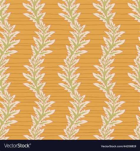 Acanthus leaves stripes seamless pattern Vector Image