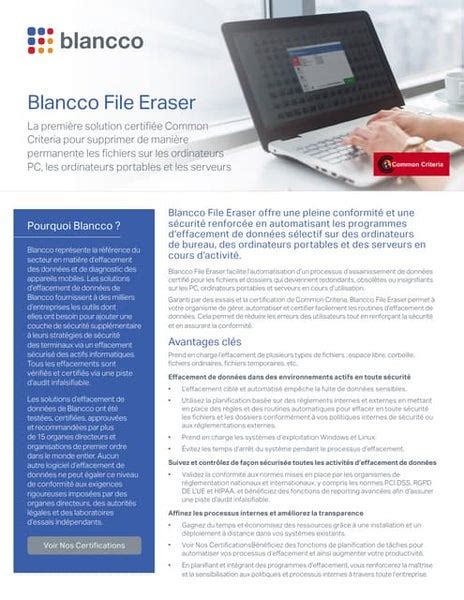 Blancco file eraser