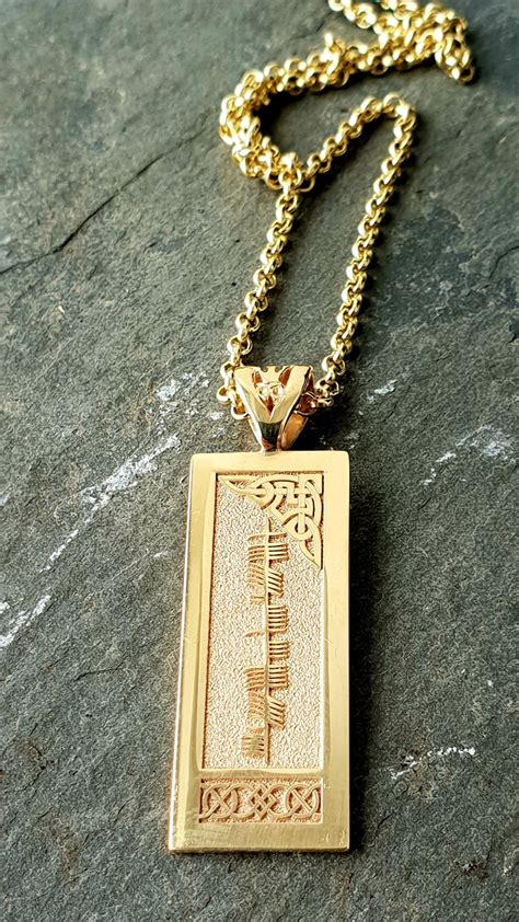 Gold Ogham Name Ingot, Made in Ireland | My Irish Jeweler