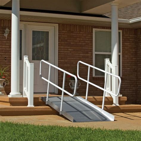 PVI Solid Ramp With Handrails 4 ft X 36 in Wide | Wheelchair ramp ...