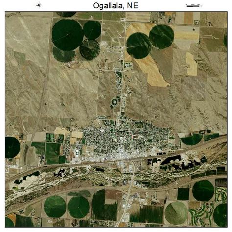 Aerial Photography Map of Ogallala, NE Nebraska