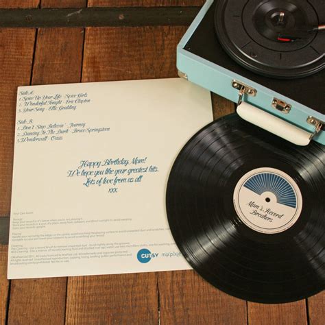 personalised twelve inch vinyl record by mixpixie | notonthehighstreet.com