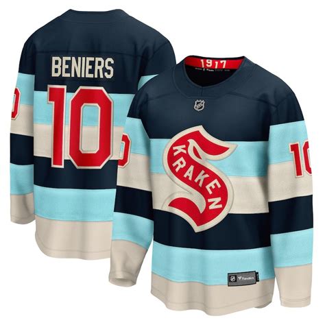 Seattle Kraken Matty Beniers Blue 2024 NHL Winter Classic Breakaway ...