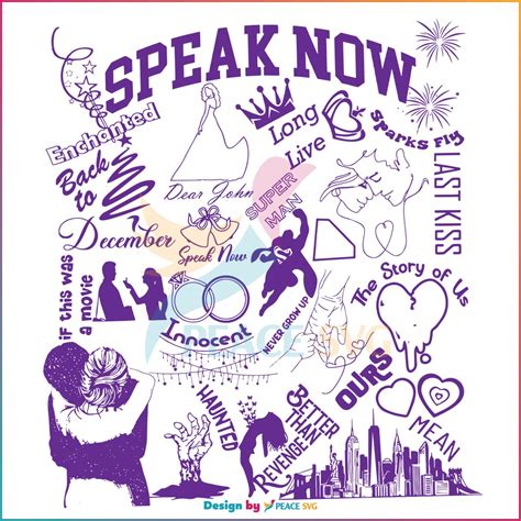 Speak Now Taylor Swift Album SVG 2023 Eras Tour SVG Cricut Files » PeaceSVG