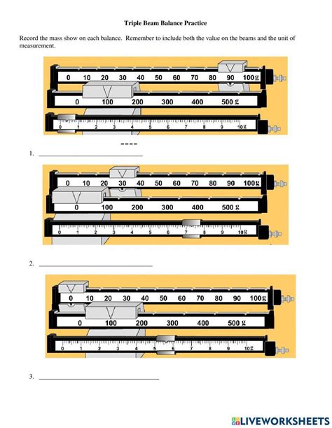 Triple beam balance 1866939 | AJIS_M | Live Worksheets