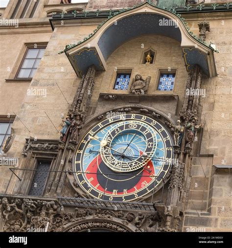 Prague astronomical clock (Prague Orloj), a medieval clock located in ...