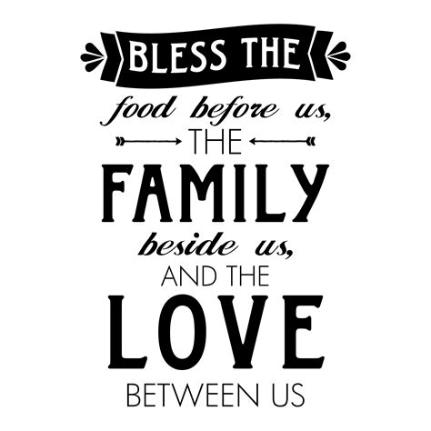 Whimsy Bless Food Family Love Wall Quotes™ Decal | WallQuotes.com