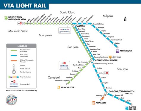 San Jose Metro Map - ToursMaps.com