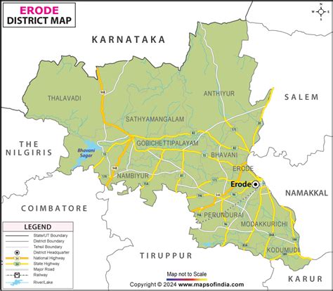 Erode District Map