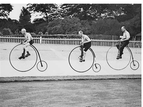 The annual penny farthing bicycle race. Herne Hill velodrome, South London 1937 | Penny farthing ...